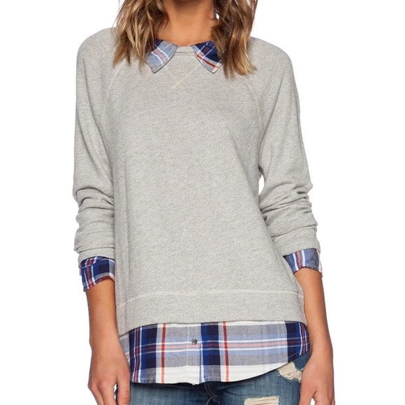 Soft Joie Diadem Sweater in Heather Grey & Porcelain size Medium Revolve - Picture 1 of 10